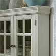 Homestyles Seaside Lodge Wood Corner China Cabinet in Off White
