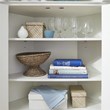 Homestyles Seaside Lodge Wood Corner China Cabinet in Off White