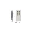 Homestyles Seaside Lodge Wood Corner China Cabinet in Off White