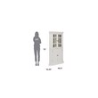 Homestyles Seaside Lodge Wood Corner China Cabinet in Off White