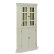 Homestyles Seaside Lodge Wood Corner China Cabinet in Off White