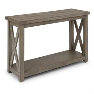 mountain lodge gray wood console table
