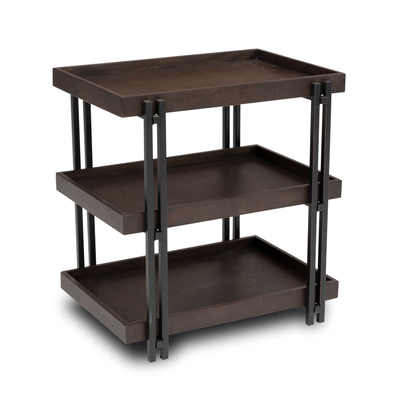 Homestyles Wyatt Brown Wood End Table