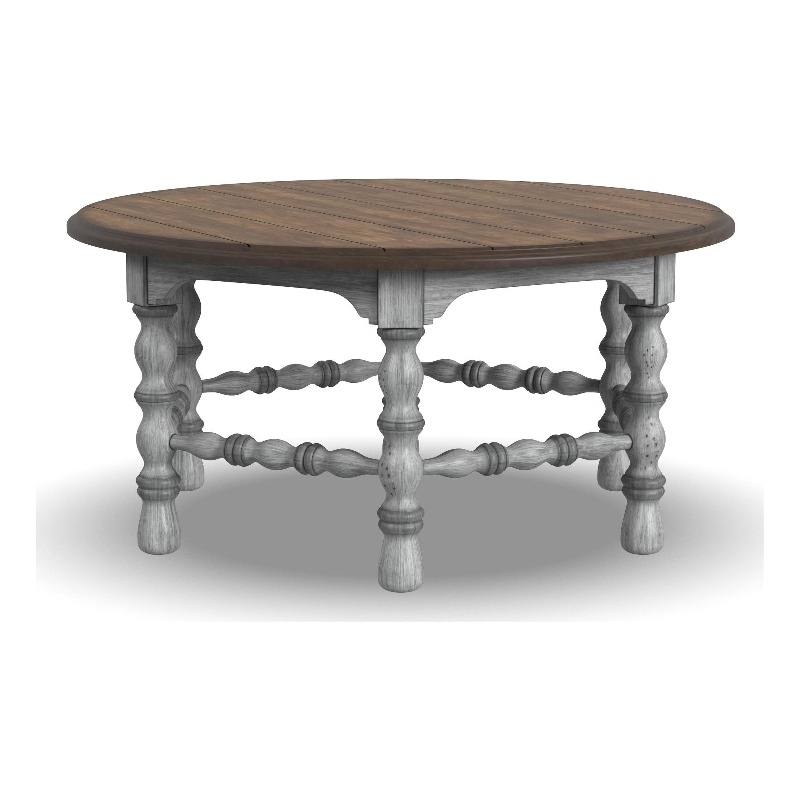 Homestyles Plymouth Brown Wood Round Coffee Table