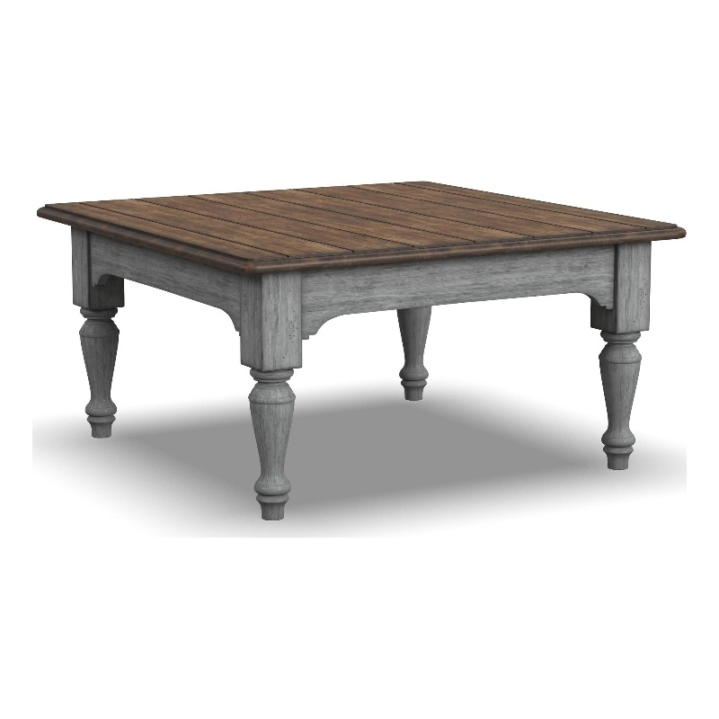 Homestyles Elkins Brown Wood Square Coffee Table