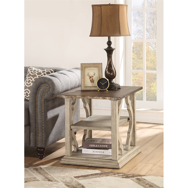 Homestyles Estate Brown Wood End Table