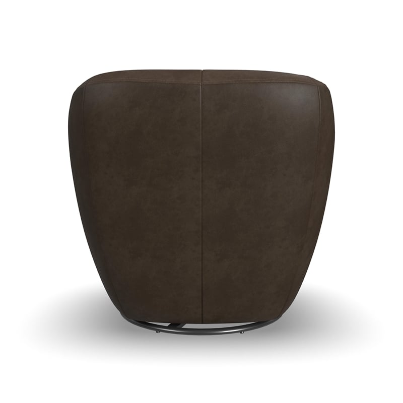 Homestyles Edwin Brown Leather Swivel Chair