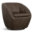 Homestyles Edwin Brown Leather Swivel Chair