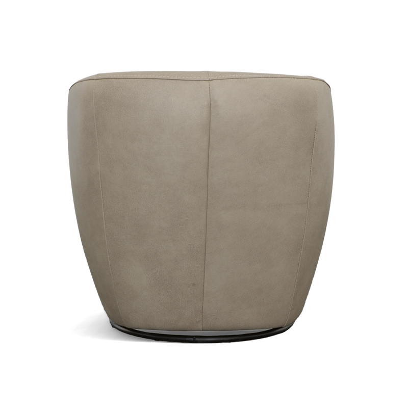 Homestyles Edwin Beige Leather Swivel Chair