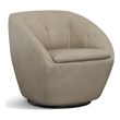 Homestyles Edwin Beige Leather Swivel Chair