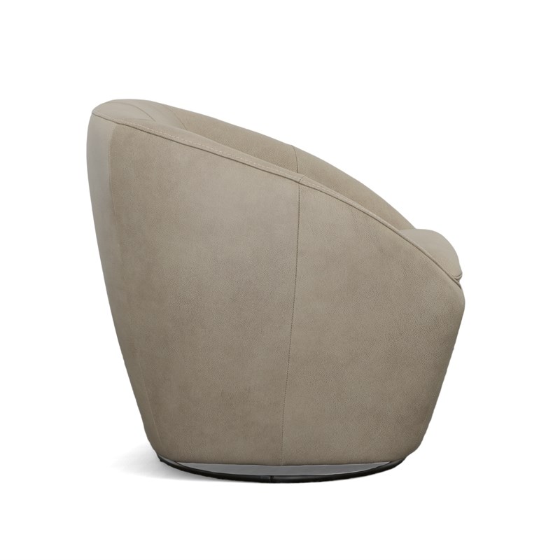 Homestyles Edwin Beige Leather Swivel Chair
