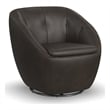 Homestyles Edwin Brown Leather Swivel Chair