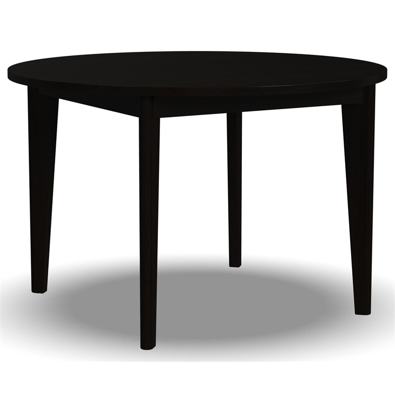 Homestyles Brentwood 5-Piece Mid-Century Wood Round Dining Set in Black