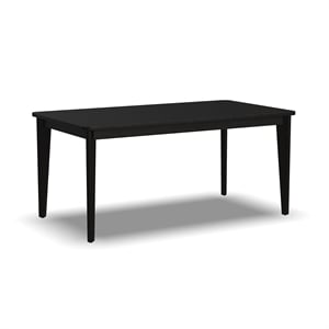 Homestyles Brentwood Rectangle Mid-Century Wood Dining Table in Black