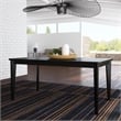 Homestyles Brentwood Rectangle Mid-Century Wood Dining Table in Black