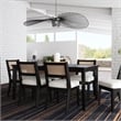 Homestyles Brentwood Rectangle Mid-Century Wood Dining Table in Black