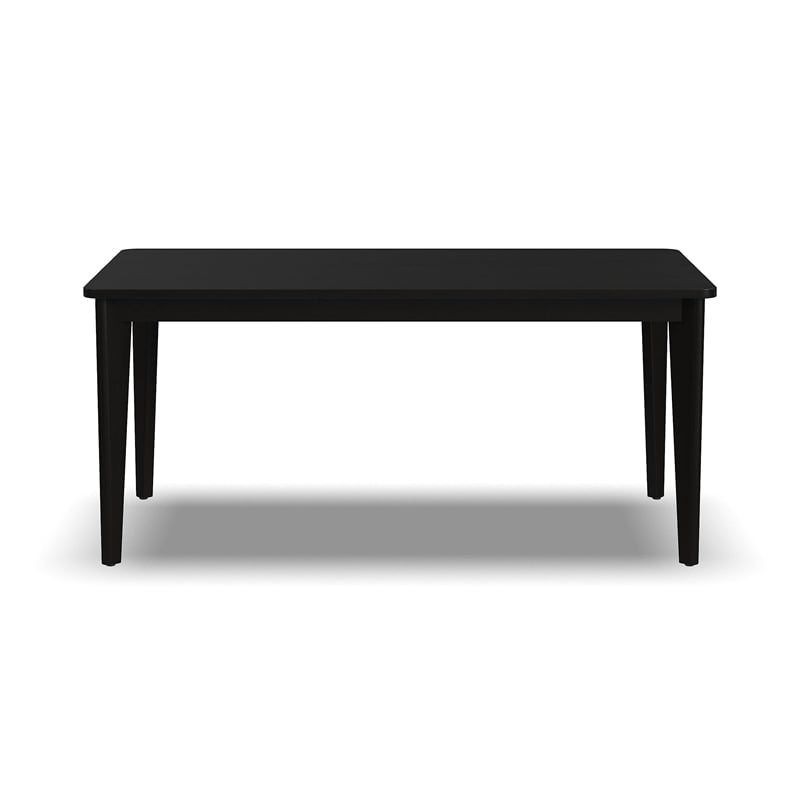 Homestyles Brentwood Rectangle Mid-Century Wood Dining Table in Black