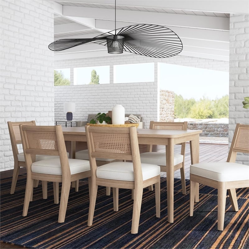 Homestyles Brentwood Rectangle Mid-Century Wood Dining Table in Brown