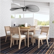 Homestyles Brentwood Round Mid-Century Wood Dining Table in Brown