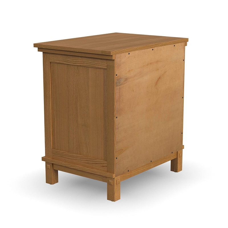Homestyles Oak Park 1-Drawer Traditional Wood Nightstand in Brown