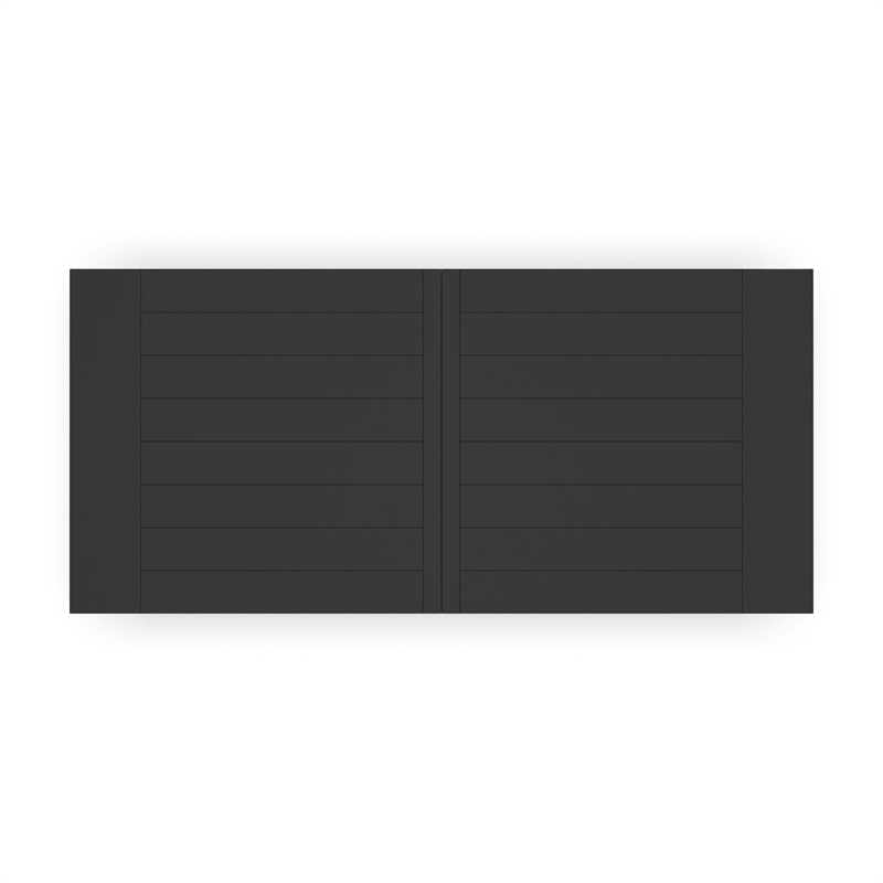 Homestyles Trestle Rectangle Farmhouse Hardwood Dining Table in Black