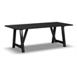 Homestyles Trestle Rectangle Farmhouse Hardwood Dining Table in Black