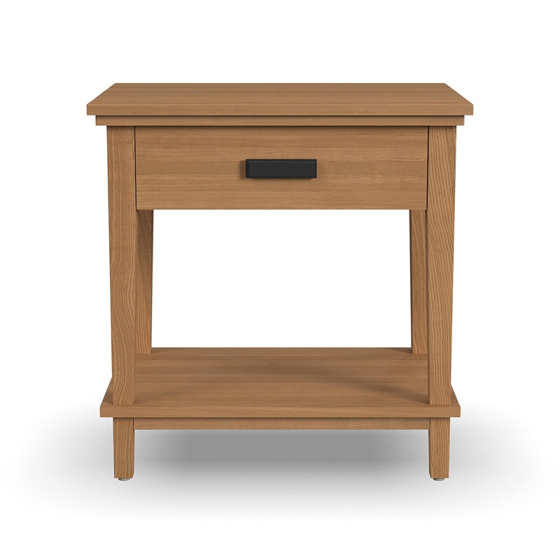 Homestyles Oak Park 1-Drawer Traditional Wood Nightstand in Brown