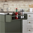 Homestyles Dolly Madison Engineered Wood Kitchen Cart in Sage Green/Nickel