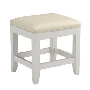 home styles naples vanity bench in white finish