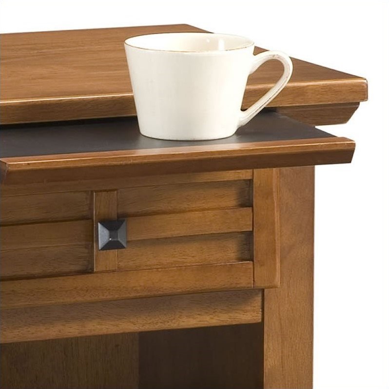 Homestyles Arts & Crafts Wood Nightstand in Brown