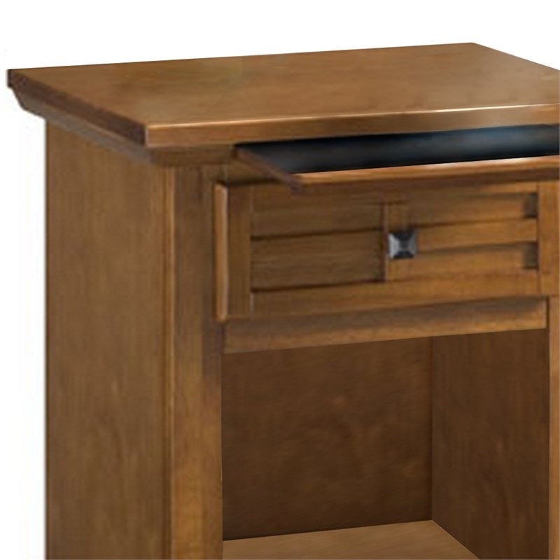Homestyles Arts & Crafts Wood Nightstand in Brown
