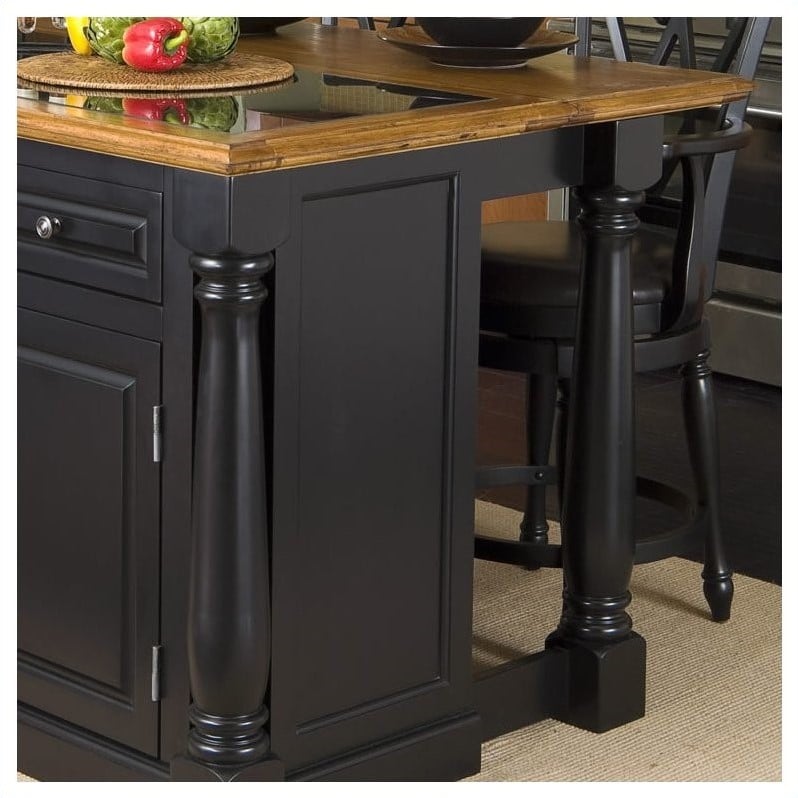 Home Styles Monarch Kitchen Island In, Monarch Kitchen Island Set With Stools