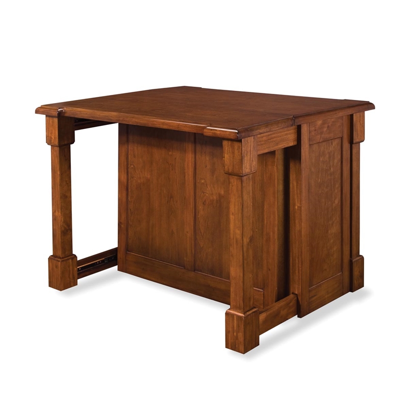 Homestyles Aspen Wood Kitchen Island in Brown | Cymax Business