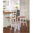 Homestyles Monarch Wood Counter Stool in Off White