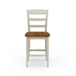 Homestyles Monarch Wood Counter Stool in Off White