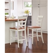 Homestyles Monarch Wood Counter Stool in Off White