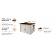 Homestyles Monarch Wood Kitchen Island Set in Off White