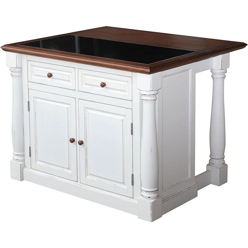 monarch white kitchen island with seating