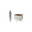 Homestyles Monarch Wood Kitchen Island Set in Off White