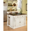Homestyles Monarch Wood Kitchen Island Set in Off White