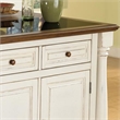 Homestyles Monarch Wood Kitchen Island Set in Off White