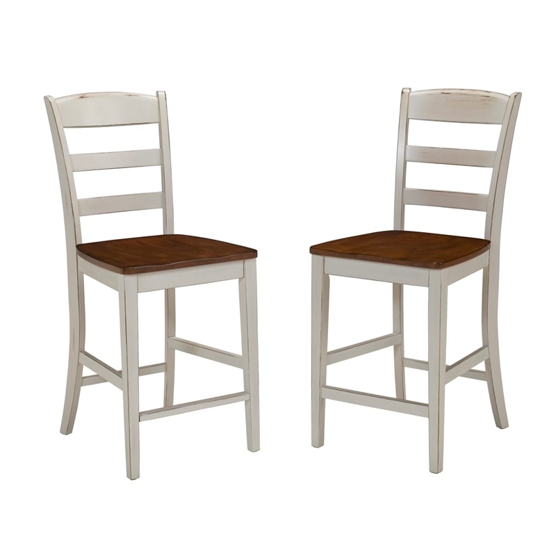 Homestyles Monarch Wood Kitchen Island Set in Off White