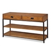 Homestyles Modern Craftsman Wood Media Console in Brown