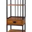 Homestyles Modern Craftsman Wood Media Tower in Brown