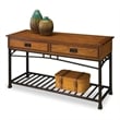 Homestyles Modern Craftsman Wood Console Table in Brown