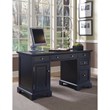 Homestyles Bedford Wood Pedestal Desk in Black