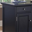 Homestyles Bedford Wood Pedestal Desk in Black