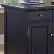 Homestyles Bedford Wood Pedestal Desk in Black