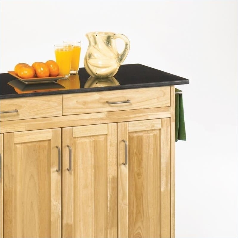 Homestyles Create-a-Cart Wood Rolling Kitchen Cart in Brown