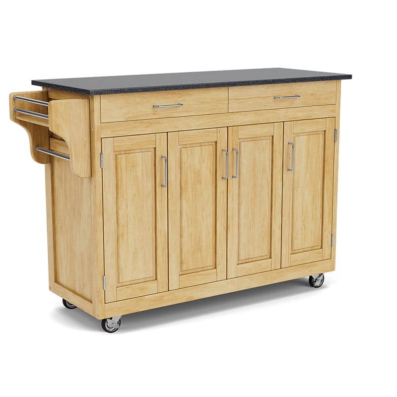 Homestyles Create-a-Cart Wood Rolling Kitchen Cart in Brown